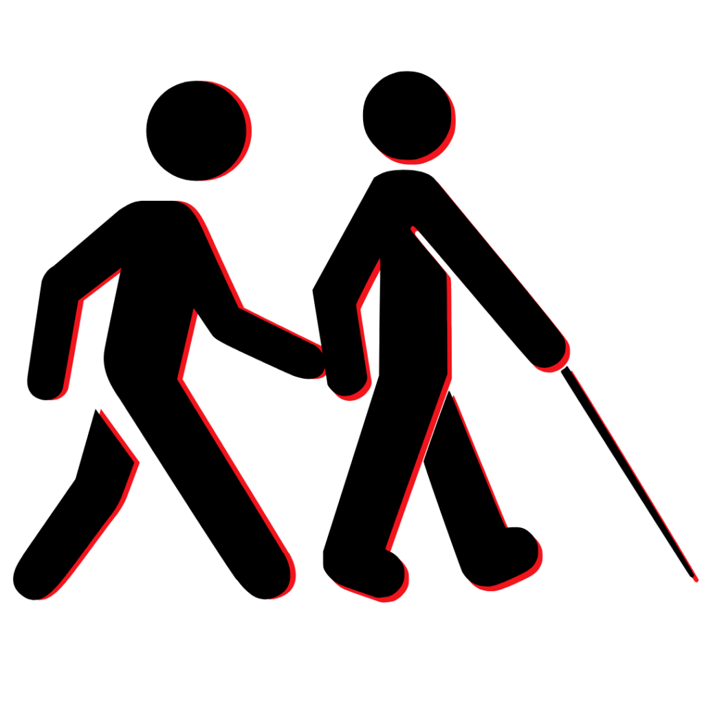 Icon, zwei androgyne Personen laufen zu Fuß